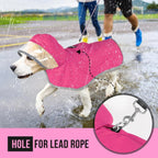 Dog Raincoat with Clear Hood Reflective Trim Adjustable XS–3XL in 3 colors