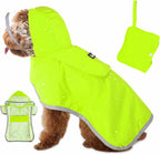 Dog Raincoat with Clear Hood Reflective Trim Adjustable XS–3XL in 3 colors