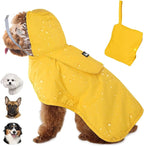 Dog Raincoat with Clear Hood Reflective Trim Adjustable XS–3XL in 3 colors