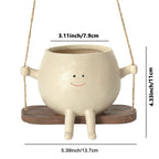 Swinging Happy Face Succulent Planter