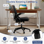 Ergonomic Computer Desk Chair with Lumbar Support and Flip-up Arms