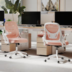 Ergonomic Computer Desk Chair with Lumbar Support and Flip-up Arms