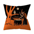 Retro Halloween Throw Pillow Cover