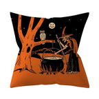 Retro Halloween Throw Pillow Cover