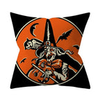 Retro Halloween Throw Pillow Cover