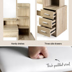 Artiss Dressing Table Mirror Stool Set Vanity Makeup Desk Organizer