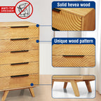 Harmony Solid Wood Dresser with 5 Drawers