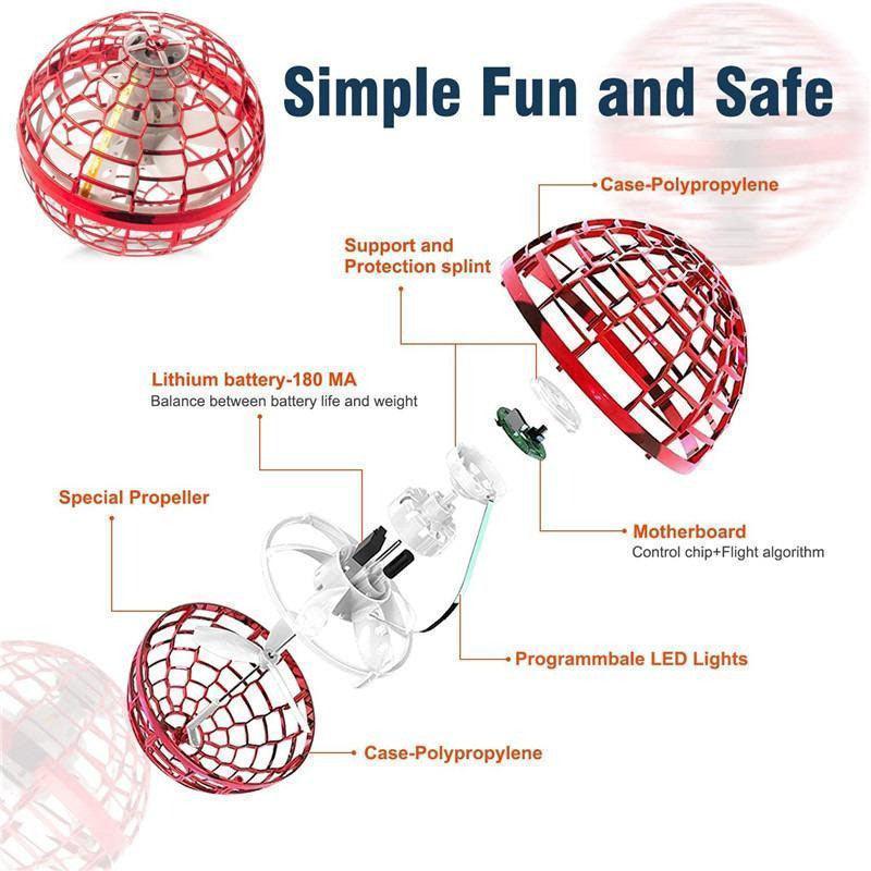 Rechargeable Flying Orb Pro Mini Drone Plastic Hover Ball