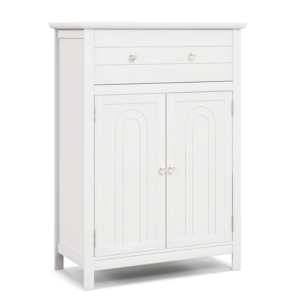 Free Standing Bathroom Storage Cabinet with Large Drawer, Bathroom Entry Bedroom Office