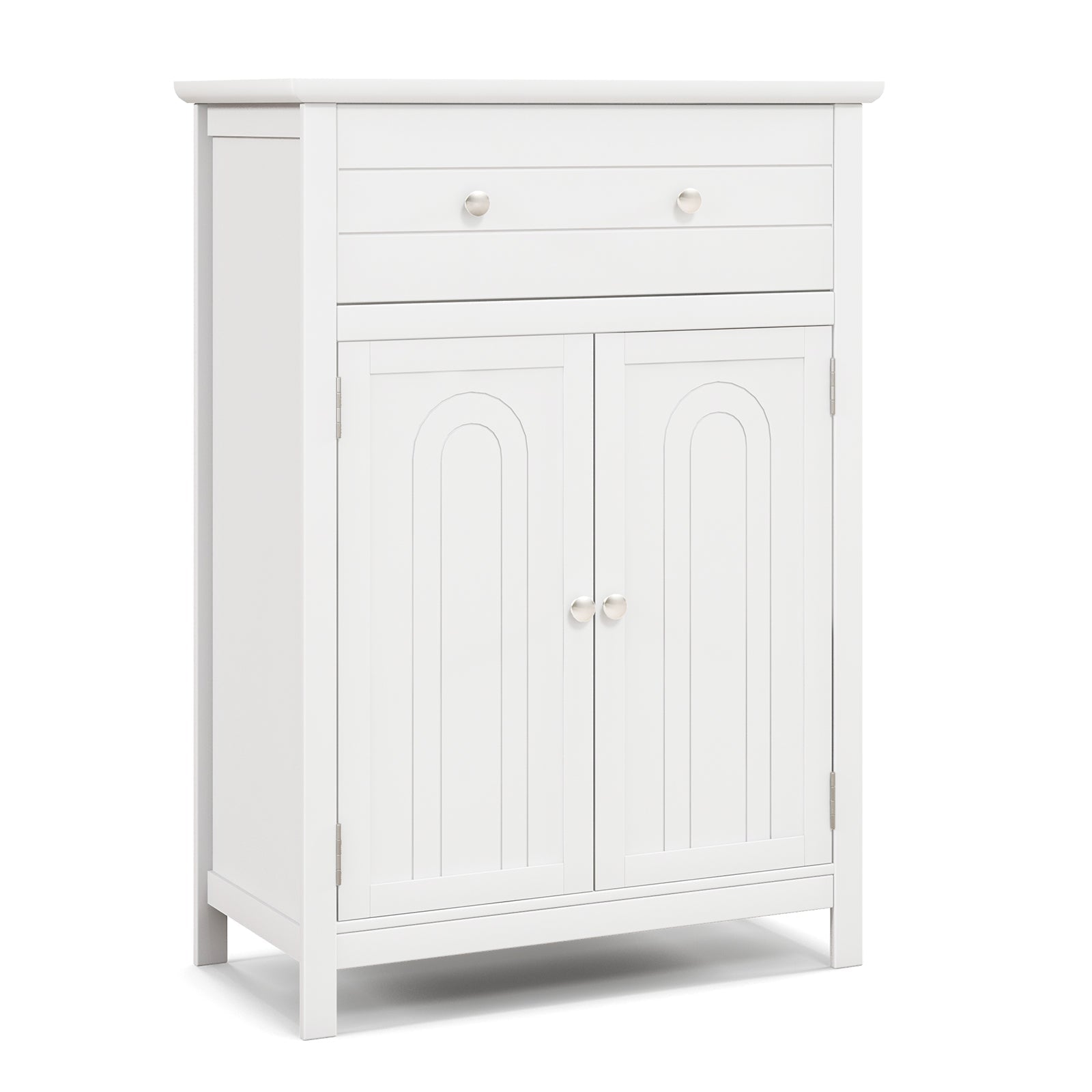 Free Standing Bathroom Storage Cabinet with Large Drawer, Bathroom Entry Bedroom Office