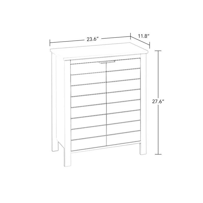 Bathroom Linen Cabinet with Storage Shelf in Grey Wood Finish Media Storage Bedroom Bathroom Entry Office