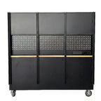 72 inch Rolling Tool Chest with Power Strip, Workbench, Upper Cabinets & Pegboard