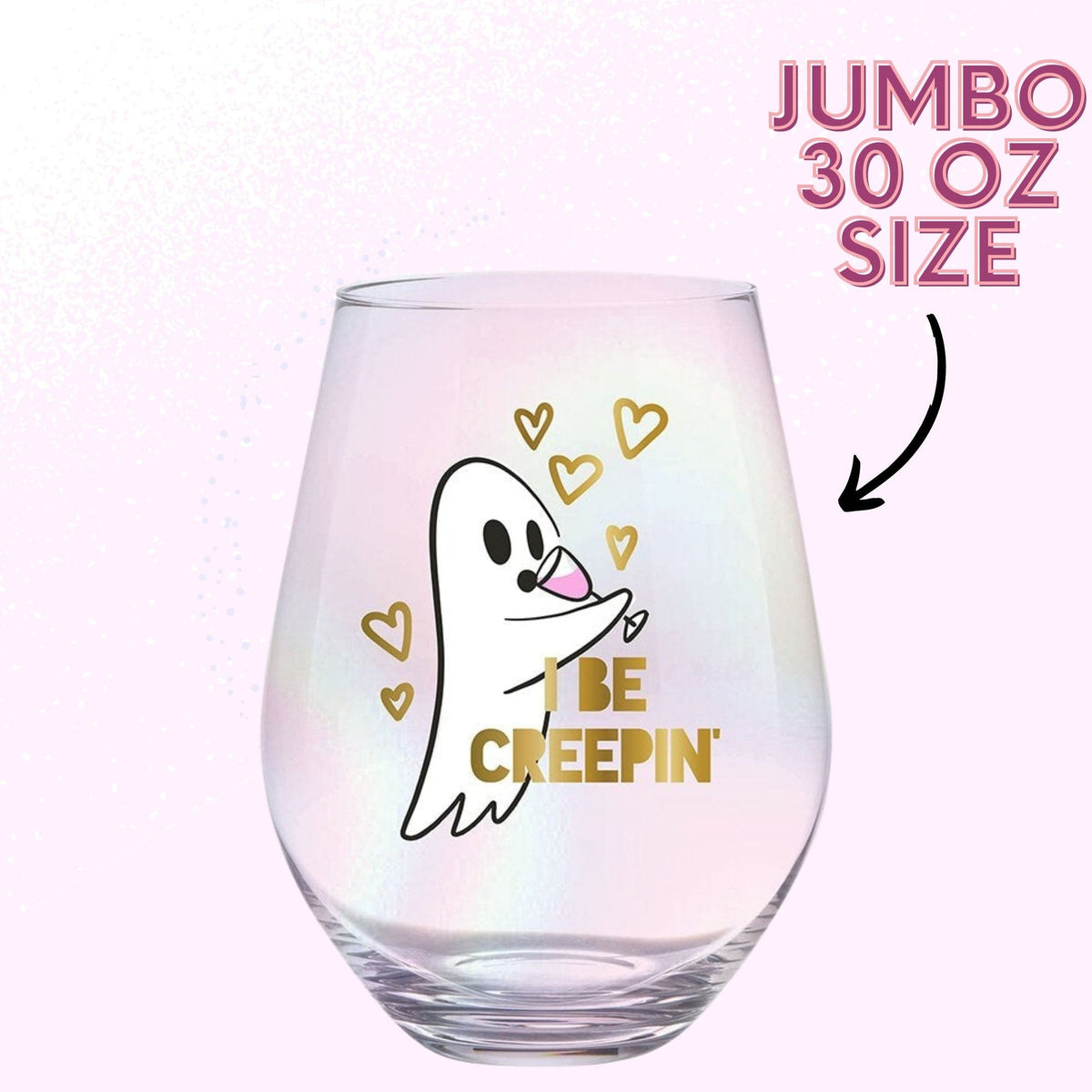 Ghost "I Be Creepin" Jumbo Stemless Wine Glass