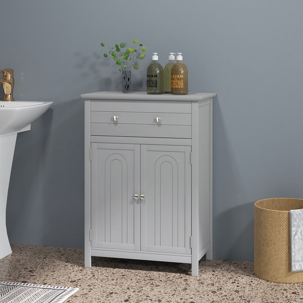Free Standing Bathroom Storage Cabinet with Large Drawer, Bathroom Entry Bedroom Office