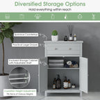 Free Standing Bathroom Storage Cabinet with Large Drawer, Bathroom Entry Bedroom Office