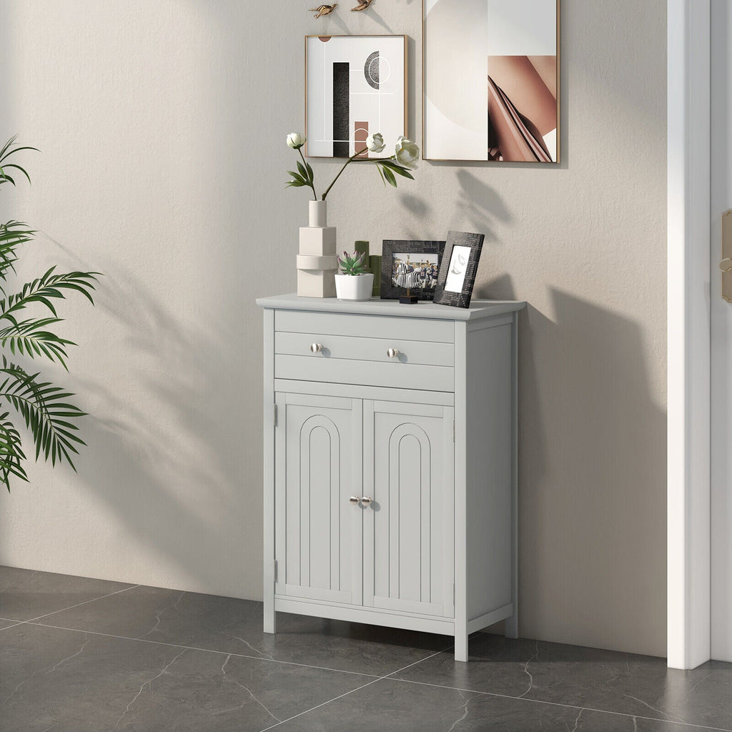 Free Standing Bathroom Storage Cabinet with Large Drawer, Bathroom Entry Bedroom Office