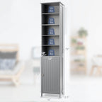 Free Standing 72 Inches Tall Floor Bathroom Storage Cabinet Bedroom Office Entry