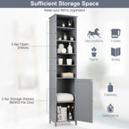 Free Standing 72 Inches Tall Floor Bathroom Storage Cabinet Bedroom Office Entry