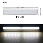 STEVVEX 6/10 LEDs PIR  with Motion Sensor Light for Cupboard, Wardrobe, Bed Lamp LED Under Cabinet Night Light For Closet Stairs Kitchen and multifunctional