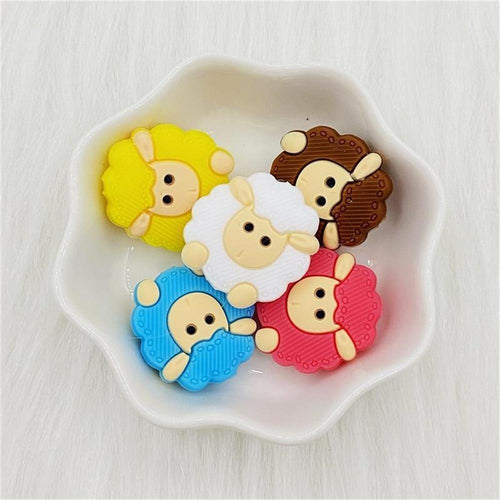 5pcs Adorable Sheep Silicone  Baby Teether