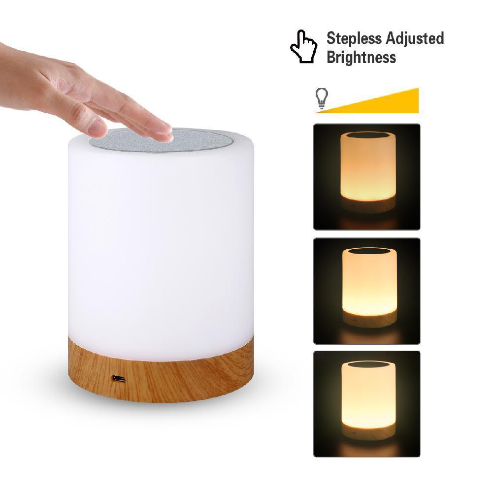 Studyset USB Charging LED Touch Wood Grain Lamp