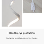 LED Spiral Table Lamp Modern Curved Desk Bedside Lamp Dim able Warm White Light For Living Room And Bedroom