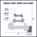 Huggle-Hide® Natural Leather Bone Dog Toy, 3 Pack