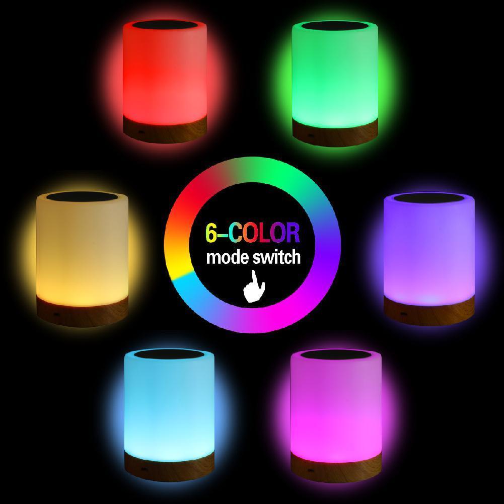 Studyset USB Charging LED Touch Wood Grain Lamp