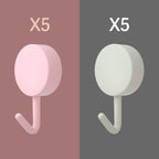 10PCS Self Adhesive Wall Hook Strong Without Drilling Coat Bag Bathroom Door Kitchen Towel Hanger Hooks Home Storage Accessories Decorative Hooks Entrance Organizers with Self-Adhesive Hooks for Hanging Keys Towels