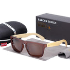 Polarized Bamboo Elegant Wood Sunglasses for Men and Women in Famous Retro Classic Style  Design With UV400 Protection