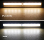 STEVVEX 6/10 LEDs PIR  with Motion Sensor Light for Cupboard, Wardrobe, Bed Lamp LED Under Cabinet Night Light For Closet Stairs Kitchen and multifunctional