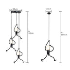 Industrial Metal Pendant Light, Creative Cartoon Ceiling Light Fixture, Indoor Hanging Lamp, Modern Minimalist Lamps for Bedrooms Loft Study Restaurant Entryway Foyer, E27 Great decoration for Bedroom and Kids Room