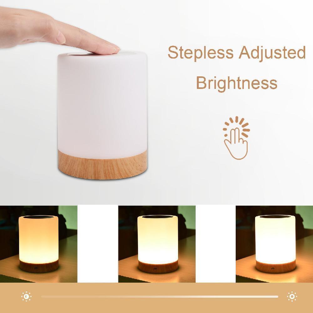 Studyset USB Charging LED Touch Wood Grain Lamp