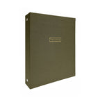 Olive Green Linen Recipes Binder