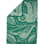 I'll Always Hang With You Sloth Dish Towel in Green