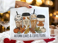 Autumn Leaves & Coffee Please Graphic Tee