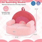 Kids Single SofaCouch with Soft Fleece Fabric Cover