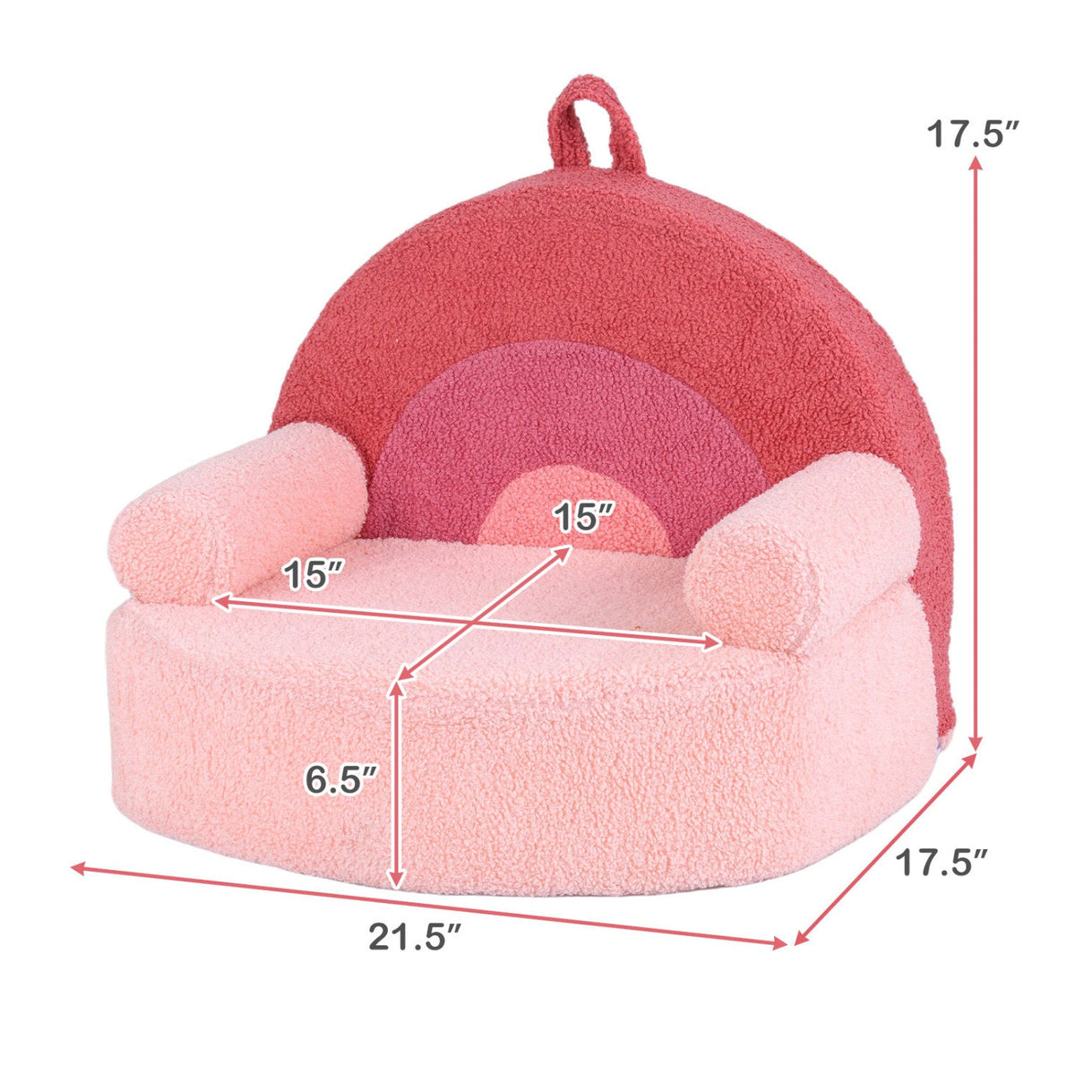 Kids Single SofaCouch with Soft Fleece Fabric Cover
