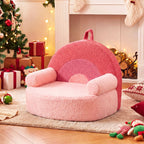 Kids Single SofaCouch with Soft Fleece Fabric Cover
