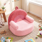 Kids Single SofaCouch with Soft Fleece Fabric Cover