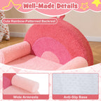 Kids Single SofaCouch with Soft Fleece Fabric Cover