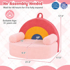 Kids Single SofaCouch with Soft Fleece Fabric Cover