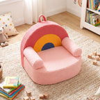 Kids Single SofaCouch with Soft Fleece Fabric Cover