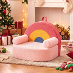 Kids Single SofaCouch with Soft Fleece Fabric Cover