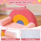 Kids Single SofaCouch with Soft Fleece Fabric Cover