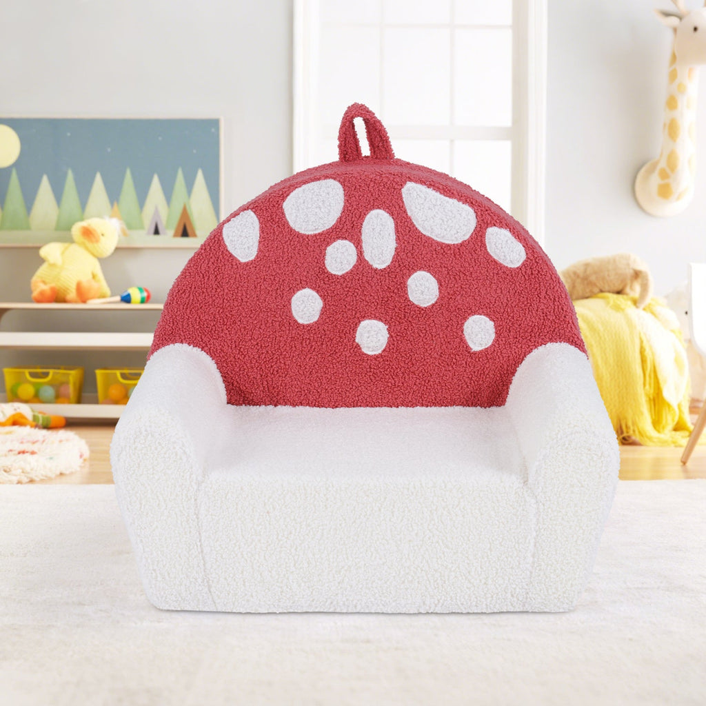 Kids Single SofaCouch with Soft Fleece Fabric Cover