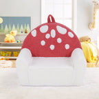 Kids Single SofaCouch with Soft Fleece Fabric Cover