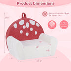 Kids Single SofaCouch with Soft Fleece Fabric Cover
