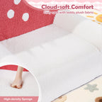 Kids Single SofaCouch with Soft Fleece Fabric Cover