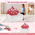 Kids Single SofaCouch with Soft Fleece Fabric Cover